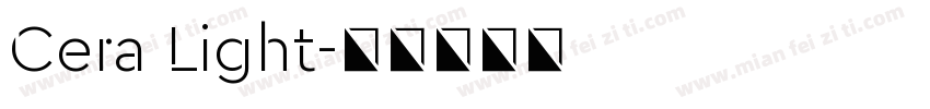 Cera Light字体转换